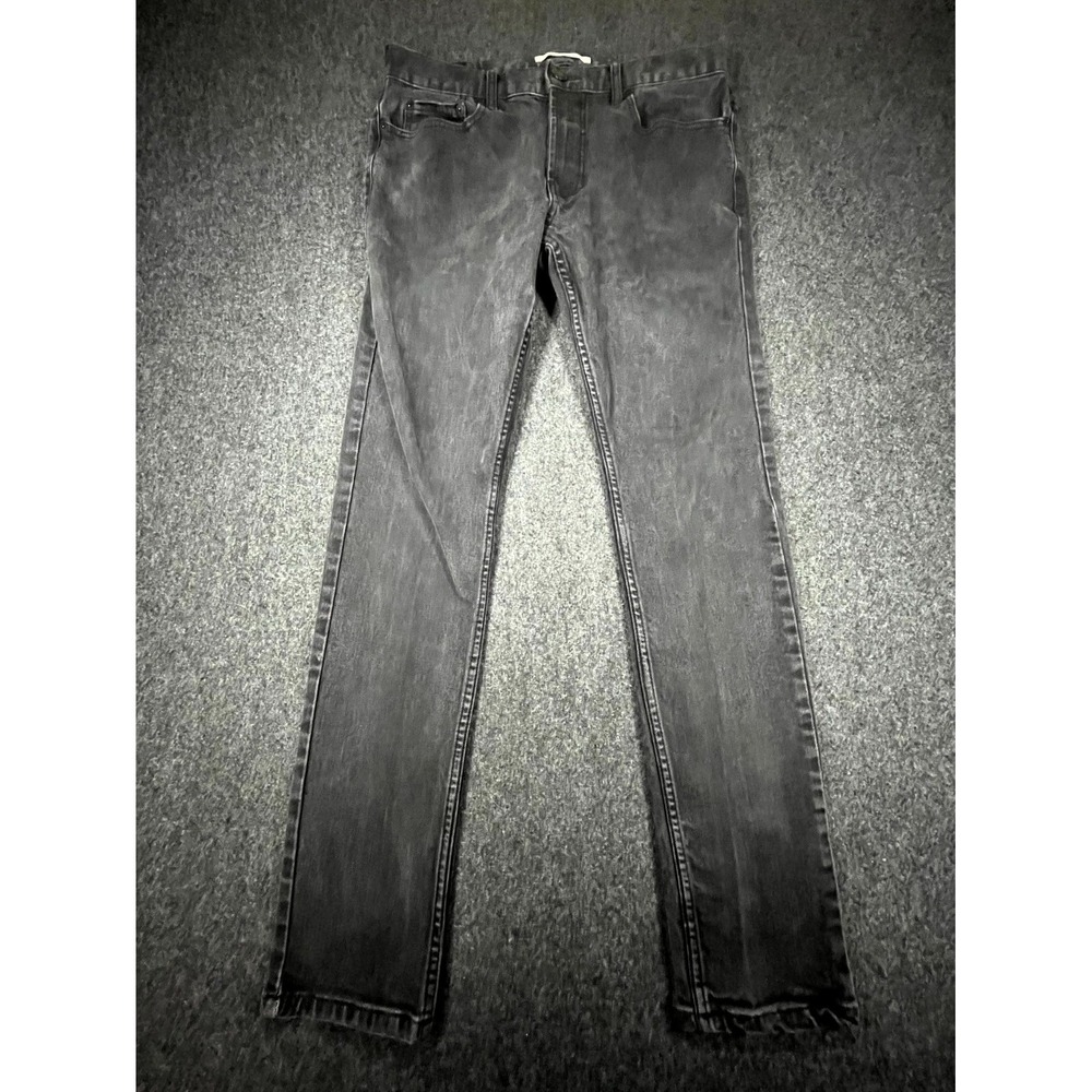 Pacsun Jeans Men's 32x32 Black Denim Distressed Faded Grunge Skater Skinny Leg